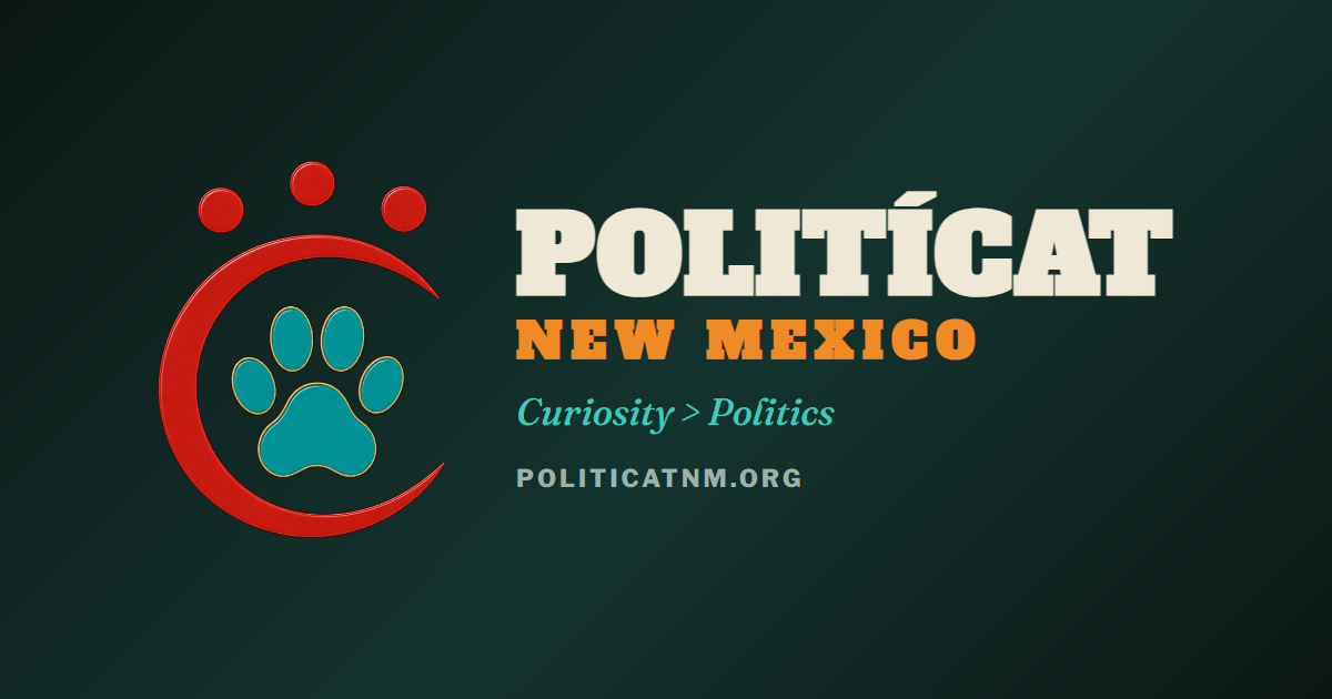 PolitíCat NM — the C-glyph mark: a coral C wrapping a turquoise pawprint